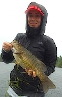 Trophy Smallmouth Bass Fishinhg Weeds at Fireside Lodge in Canada