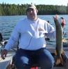 surface fishing for northern pike in Canada	