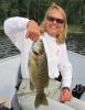 Excellent Ladies Trophy Fishing for Smallmouth Bass in Canada