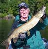 Many Pike this size Fishing Fireside Lodge Canada Fran Stack