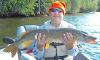 Northern Pike with BIg Girth Fishing at Fireside Lodge in Canada