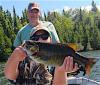 First Trophy Smallmouth Bass with Grandpa Fishing at Fireside Lodge in Canada