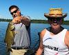 Brothers Fishing Trophy Smallmouth Bass at Fireside Lodge in Canada