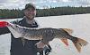 Huge Northern Pike Smile Fishing at Fireside Lodge in Ontario Canada