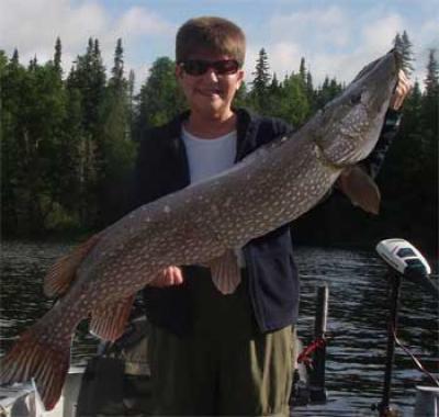 Ontario lodge with big northern pike