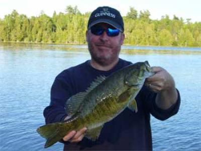 boat fishing for smallmouth bass