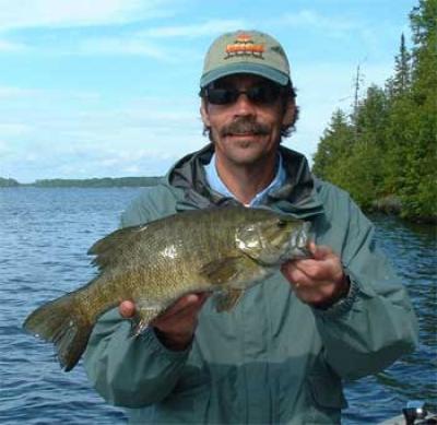 smallmouth bass on fly rod tackle Ontario